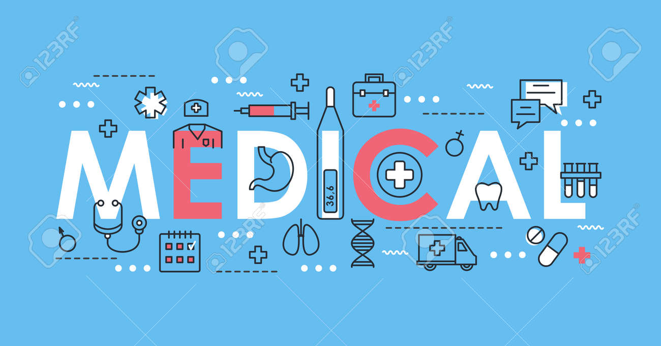 Medical word thin line vector illustration. Flat lineart concept web banner design with medicine and healthcare symbols, medic support health, laboratory diagnosis and treatment in hospital objects - 151954131 Medical word thin line vector illustration. Flat lineart concept web banner design with medicine and healthcare symbols, medic support health, laboratory diagnosis and treatment in hospital objects - 151954131