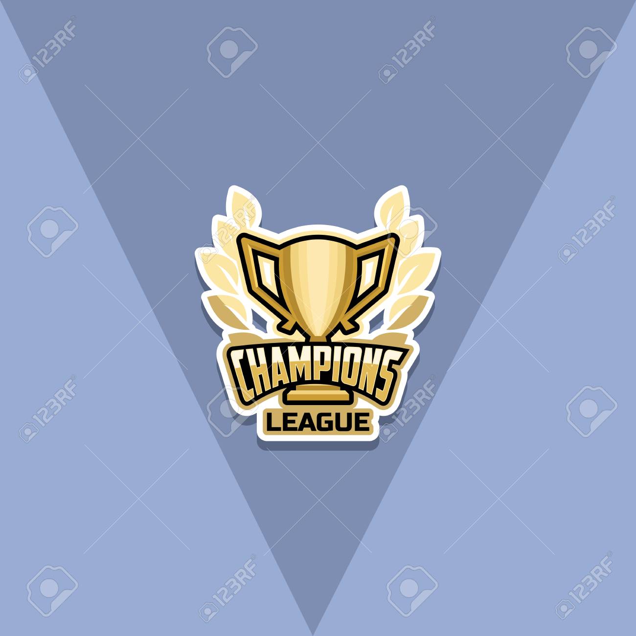 チャンピオン スポーツ リーグのロゴのエンブレム ワッペン ベクトル のイラスト素材 ベクタ Image
