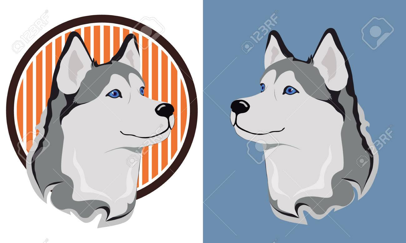 美しいハスキー犬 のイラスト素材 ベクタ Image