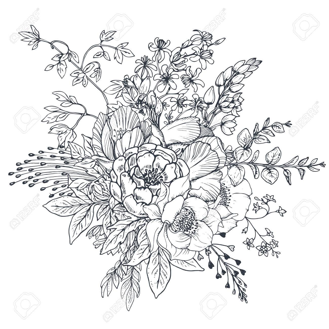floral composition bouquet with