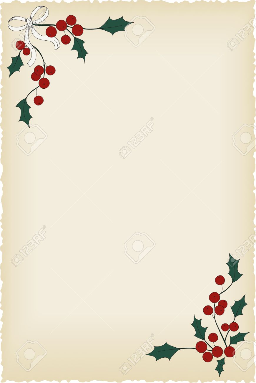 Christmas Blank Vintage Background. Perfect For Letters And Invitations.  Royalty Free SVG, Cliparts, Vectors, And Stock Illustration. Image 22678698.