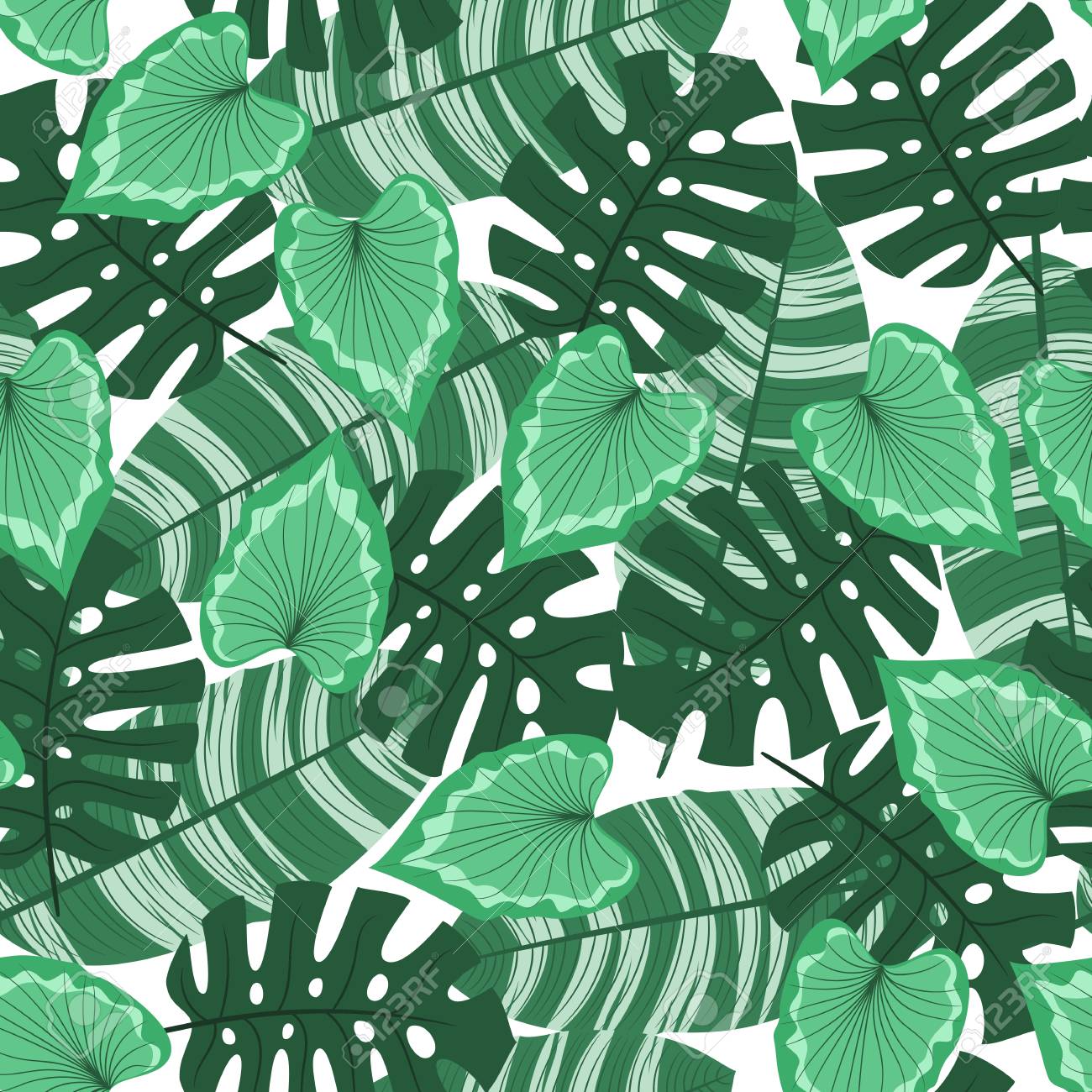 seamless pattern with tropical