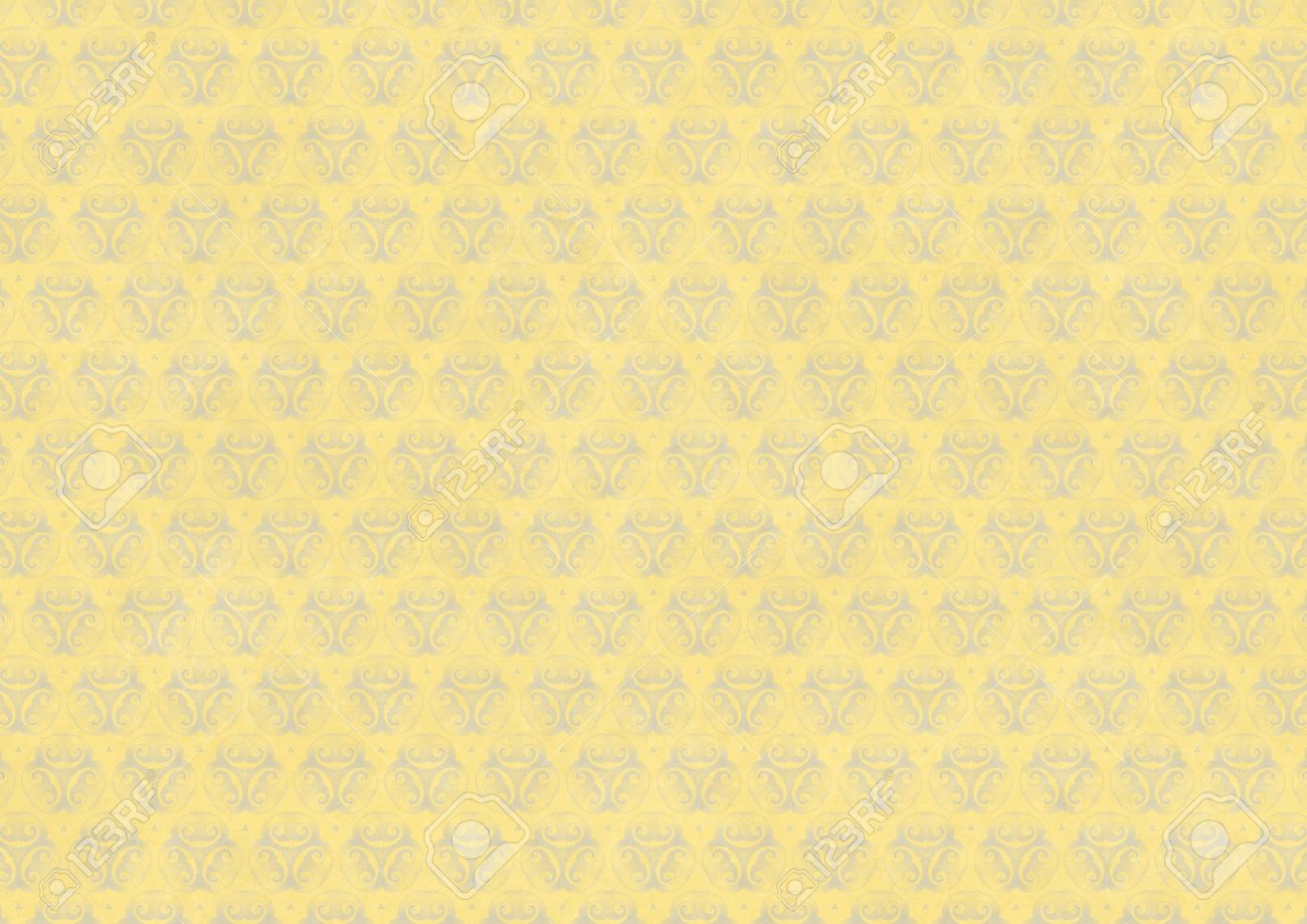 Télécharger gratuitement Images Jaune Papier Peint Vintage Avec Ornement Epanouir Bleu Numerique le plus cool par
