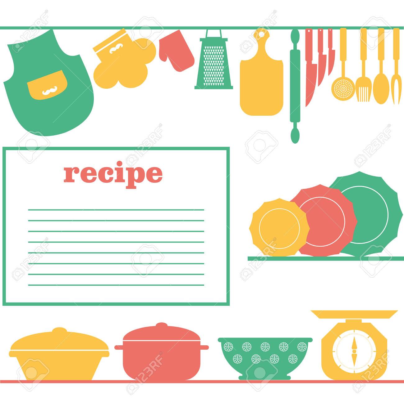 vector recipe page design style cooking book page royalty free recipe page design
