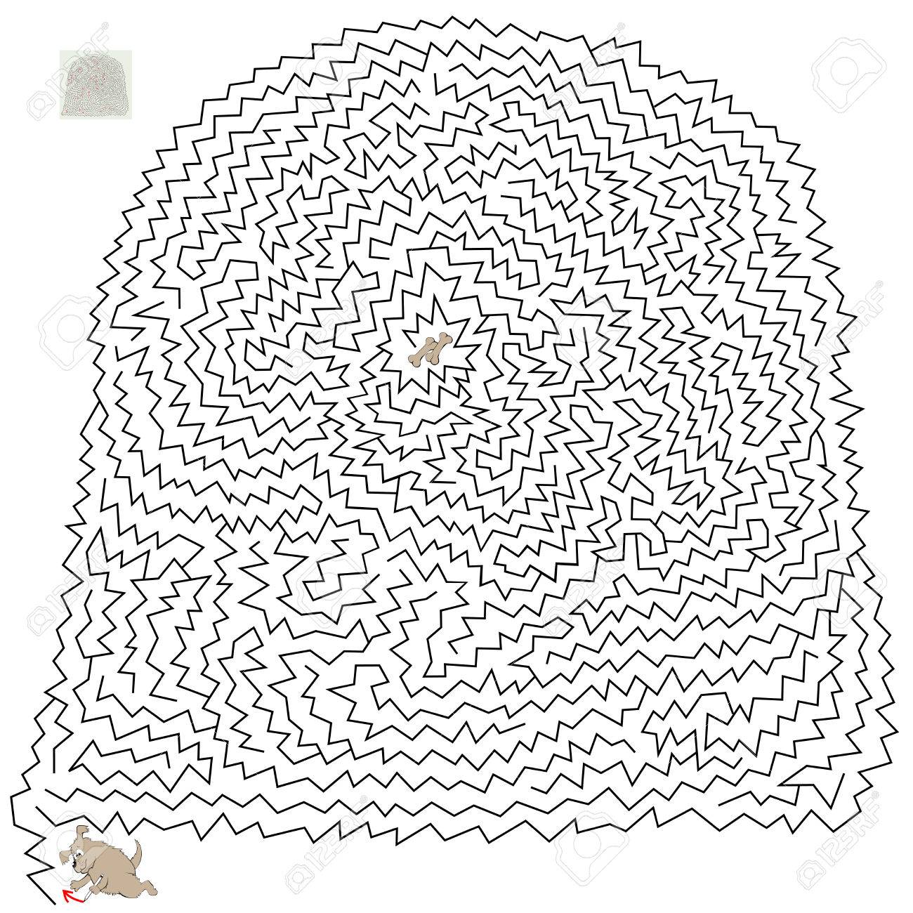 迷宮とロジック パズル ゲーム 骨を見つける犬を支援する必要があります ベクター画像 のイラスト素材 ベクタ Image