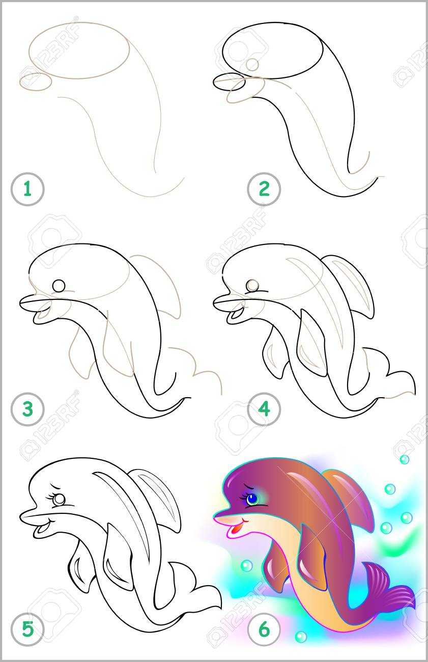 pix Dibujo De Delfin Facil Paso A Paso la pagina muestra como aprender paso a paso para dibujar un delfin desarrollo de habilidades infantiles para dibujar y colorear