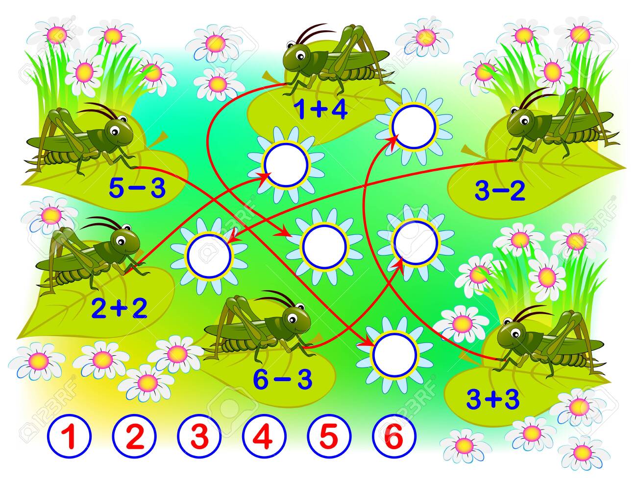 Educational Page With Exercises For Children On Addition And Royalty Free Cliparts Vectors And Stock Illustration Image