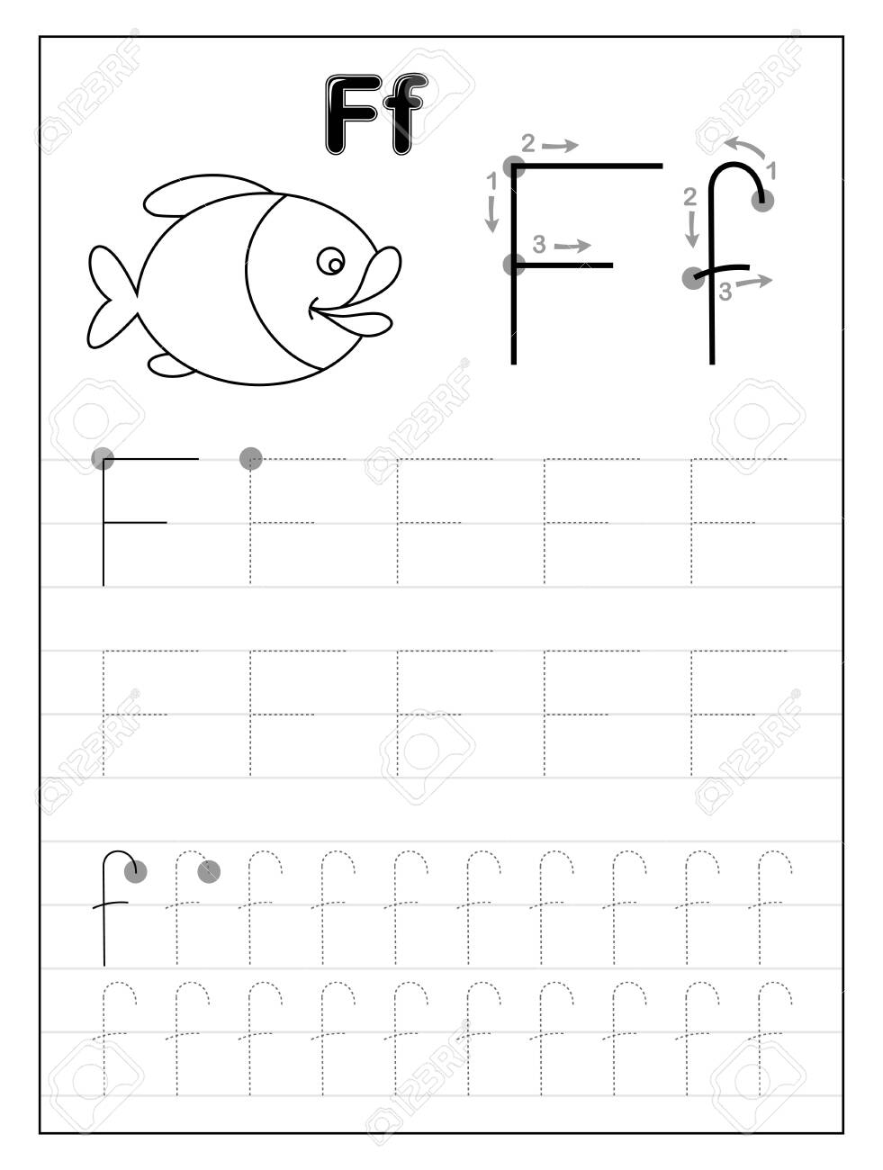 tracing-alphabet-letter-f-black-and-white-educational-pages-on-line-for-kids-printable-worksheet-for-children-textbook-developing-skills-of-writing-vector-for-baby-book-back-to-school-royalty-free-svg for Free Printable Letter F Tracing Worksheets Tracing Alphabet Letter F. Black And White Educational Pages On Line For Kids. Printable Worksheet For Children Textbook. Developing Skills Of Writing. Vector For Baby Book. Back To School. Royalty Free SVG, for Free Printable Letter F Tracing Worksheets