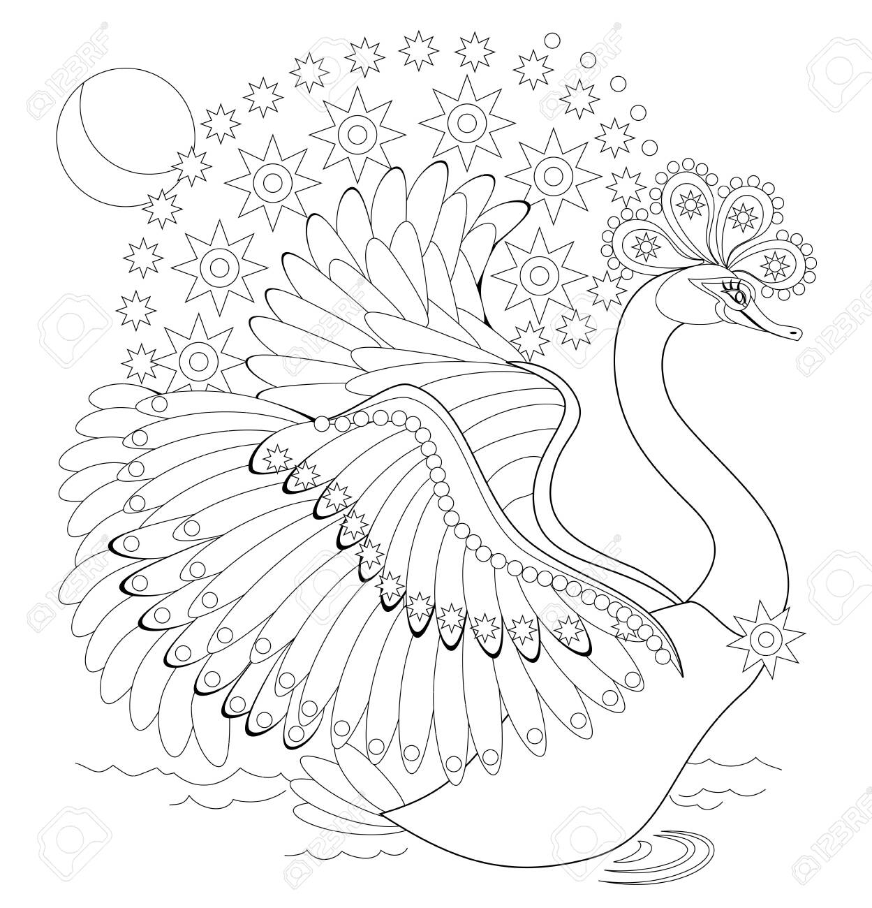 Black And White Page For Baby Coloring Book. Illustration Of - Black And White Page For Baby Coloring Book. Illustration Of