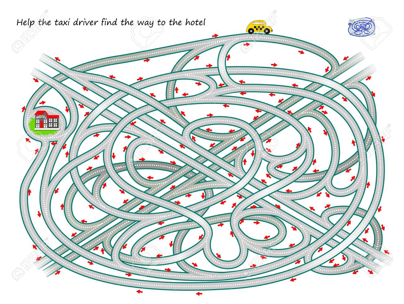 Logical Puzzle Game With Labyrinth For