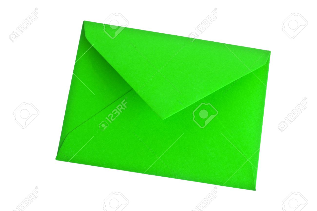 green envelope on white background stock photo picture and royalty