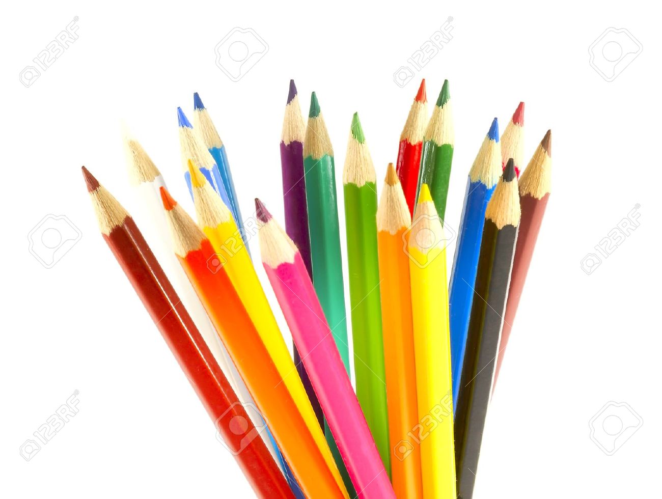 a stack of colored
