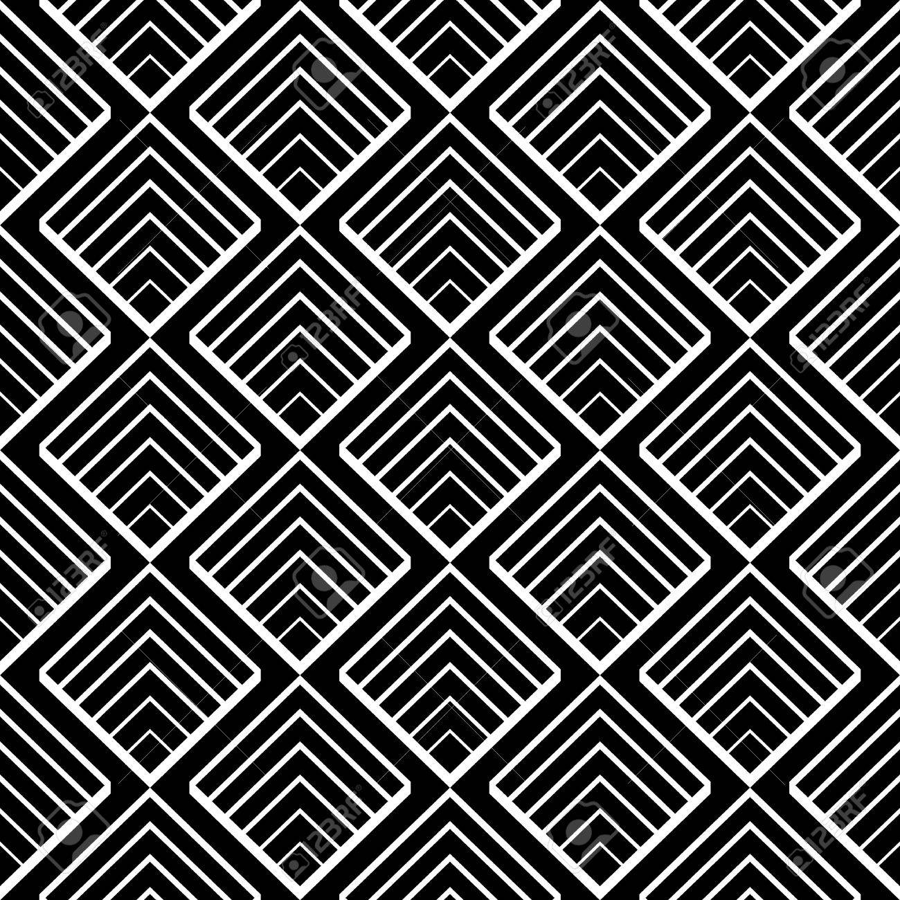 Simple Pattern Geometrique En Noir Et Blanc Vecteur Clip Art Libres De Droits Vecteurs Et Illustration Image