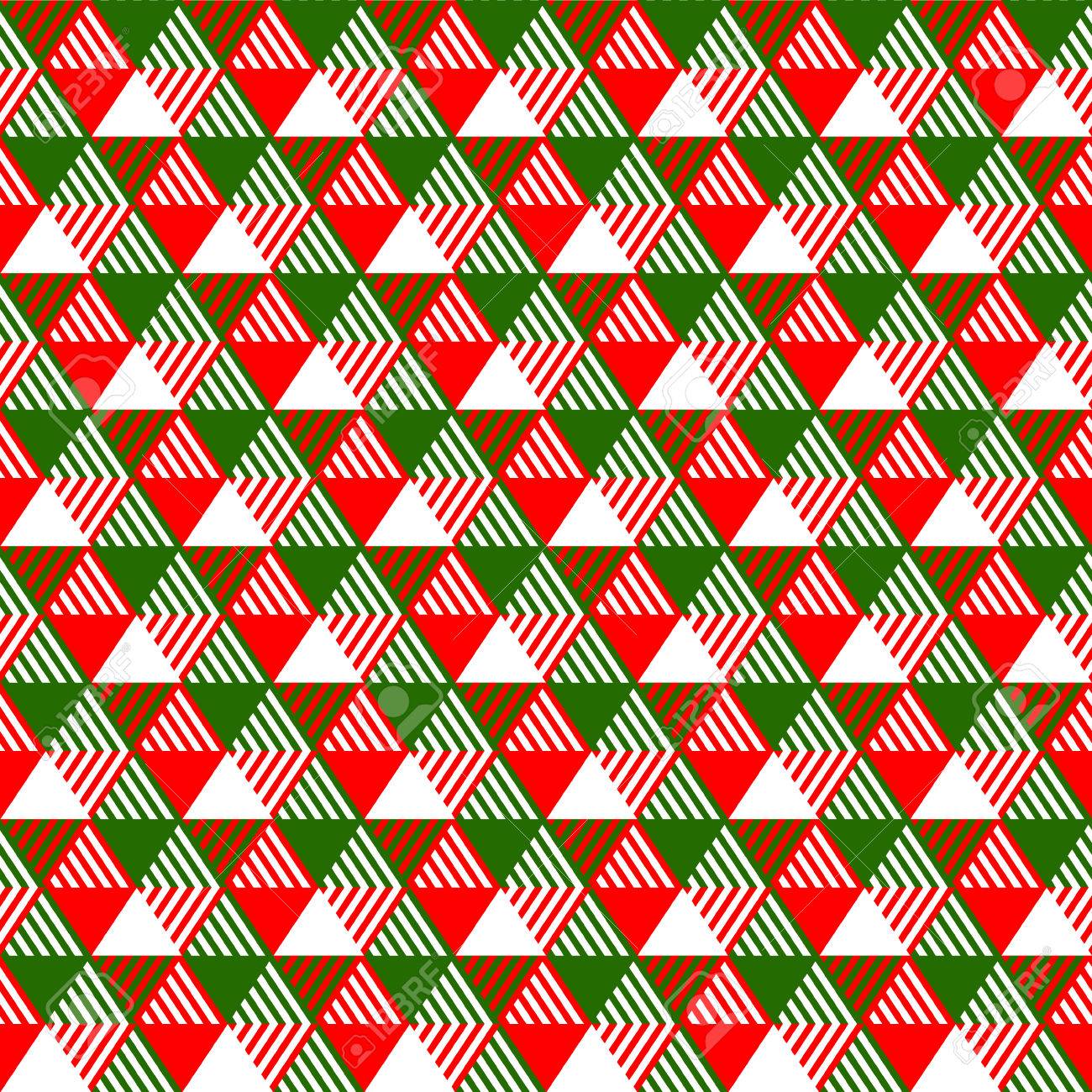 Dreiecke Geometrische Nahtlose Muster In Den Weihnachtsfarben: Grün Rot Und  Weiß, Vektor Lizenzfrei Nutzbare Vektorgrafiken, Clip Arts, Illustrationen.  Image 33346914.