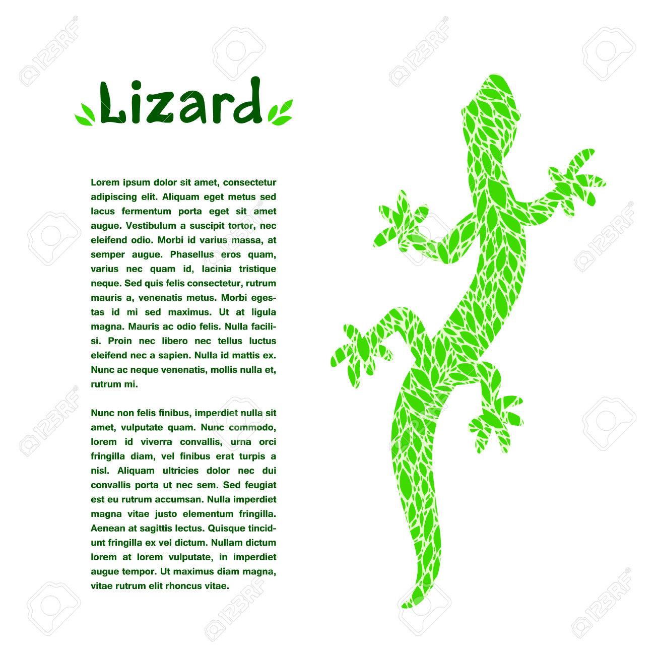 green leaf textured lizard