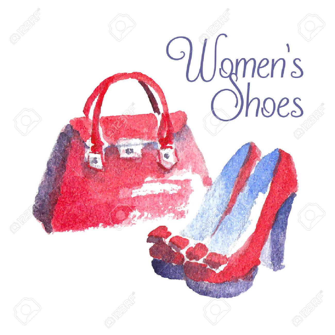 bag and shoes vector