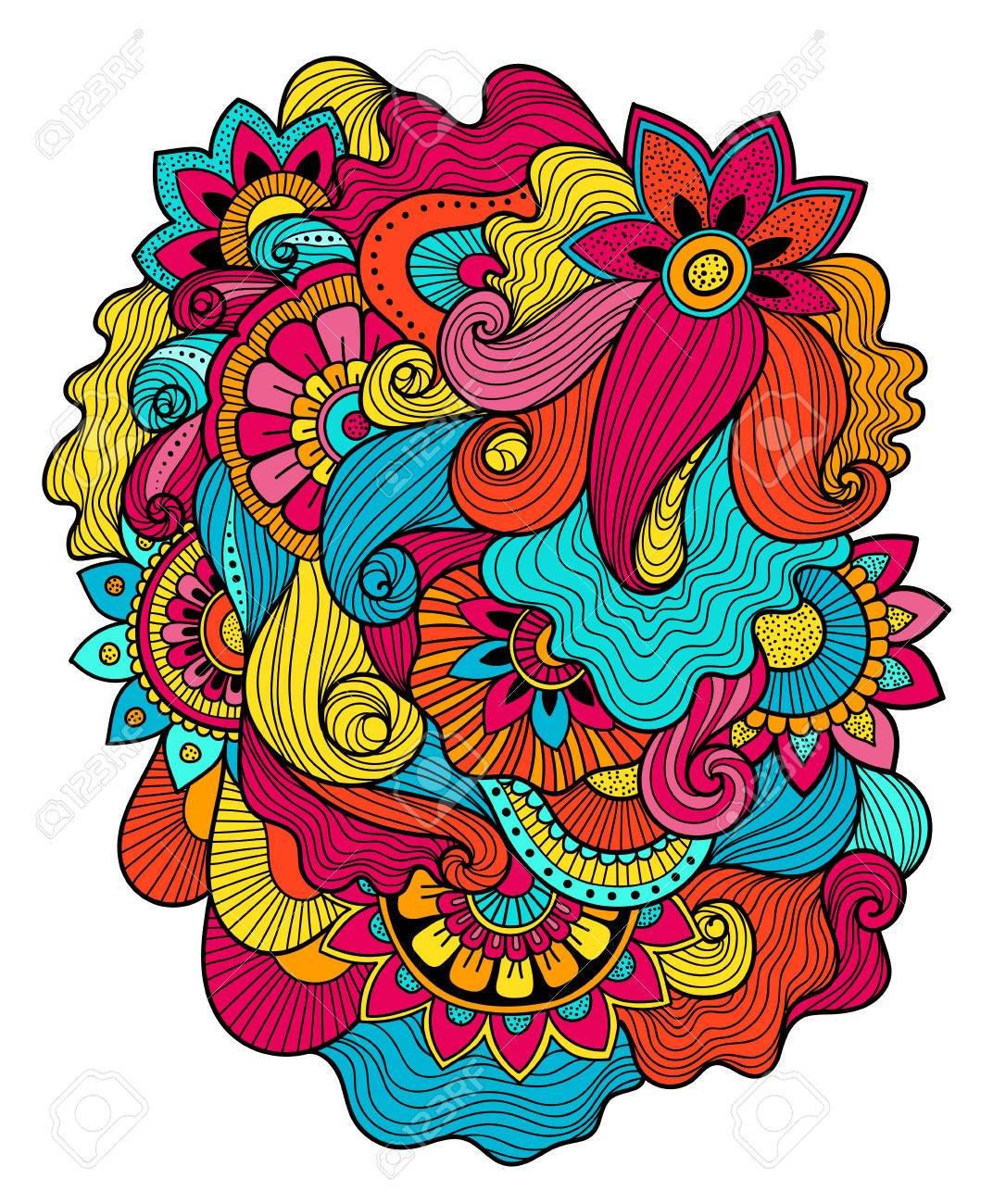 Beautiful Doodle Art Floral Composition. Tattoo Flower Template. Doodle  Floral Drawing. Zentangle Floral Ornament Royalty Free SVG, Cliparts,  Vectors, and Stock Illustration. Image 81947547., image size:1072x1300