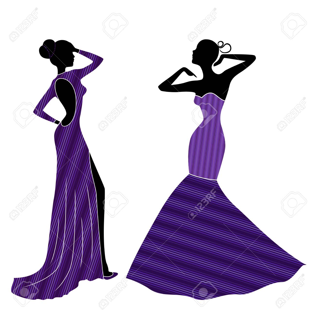 violet gowns