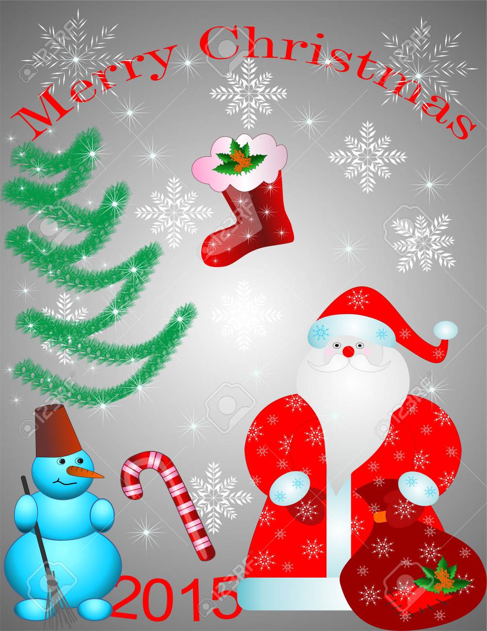 かわいい雪だるま、漫画クリスマス背景付きのクリスマス カード の 