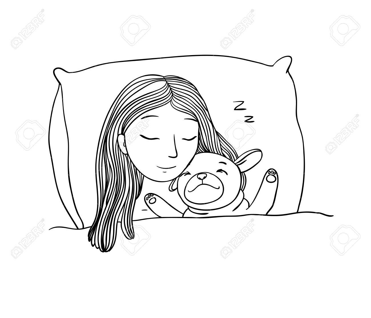 Resultado de imagen para girl sleeping drawing