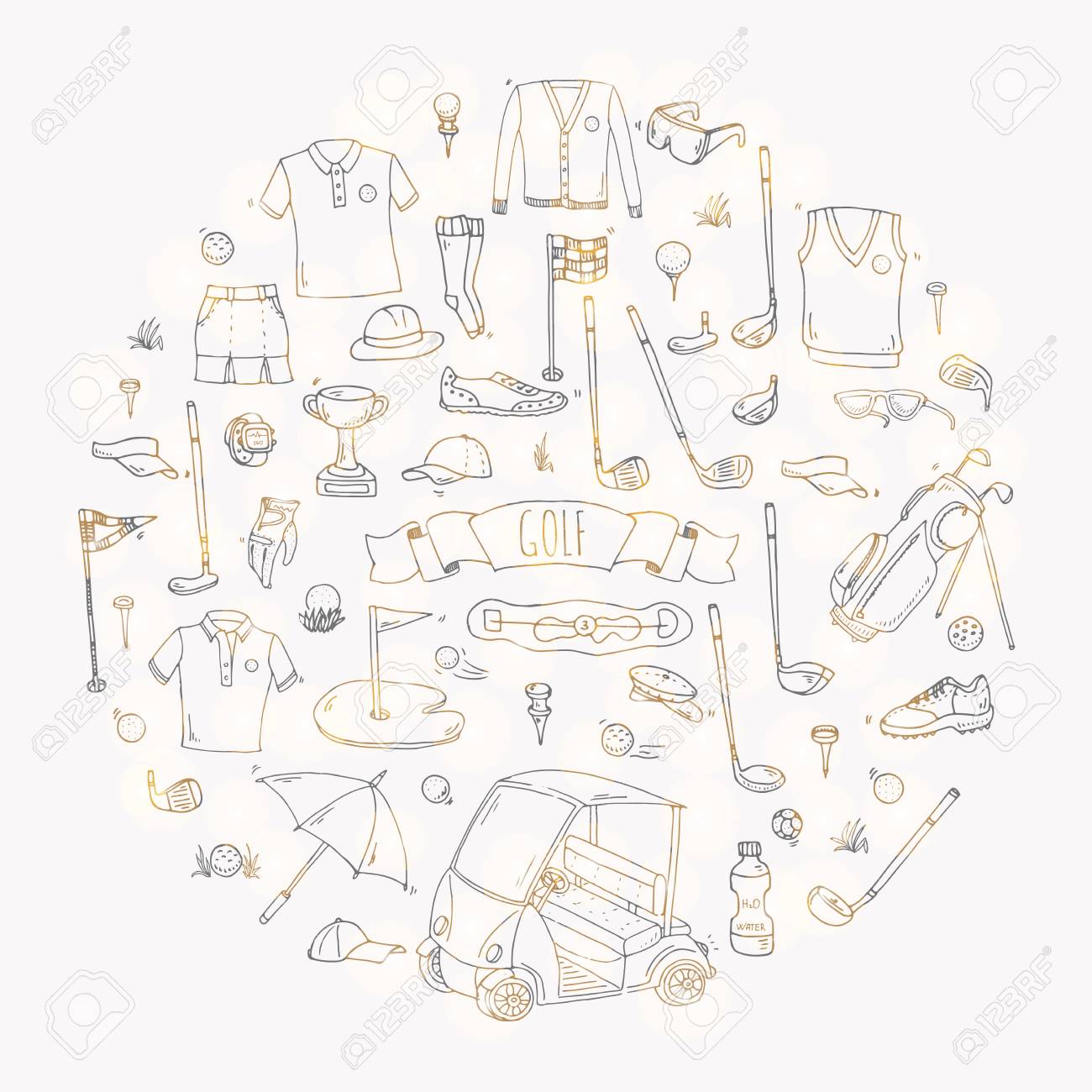 Doodle game icons set Royalty Free Vector Image