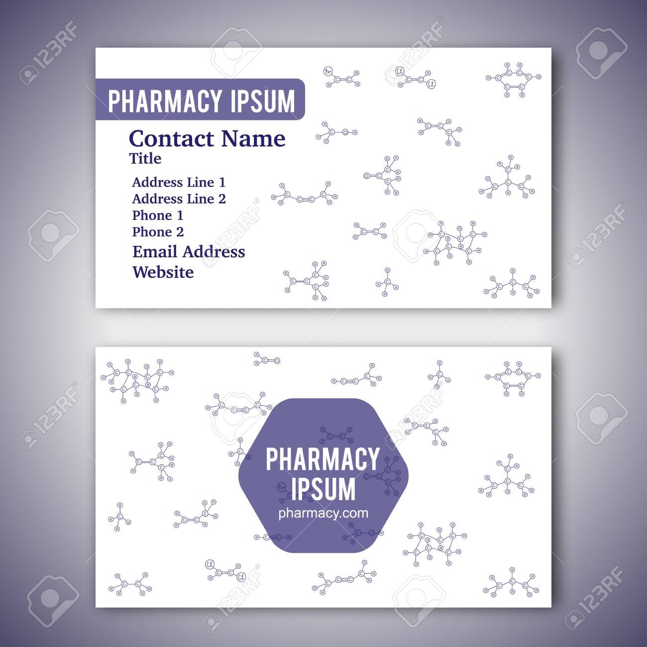business card template with hand drawn doodles of cartoon organic