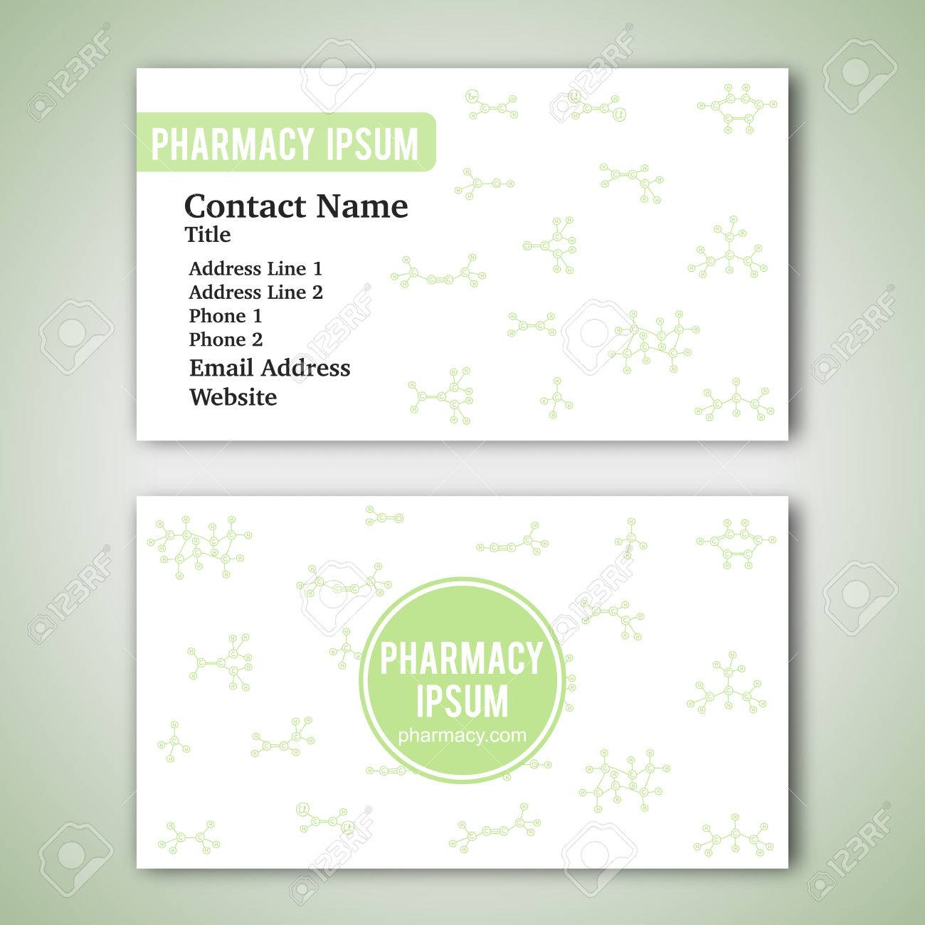 business card template with hand drawn doodles of cartoon organic