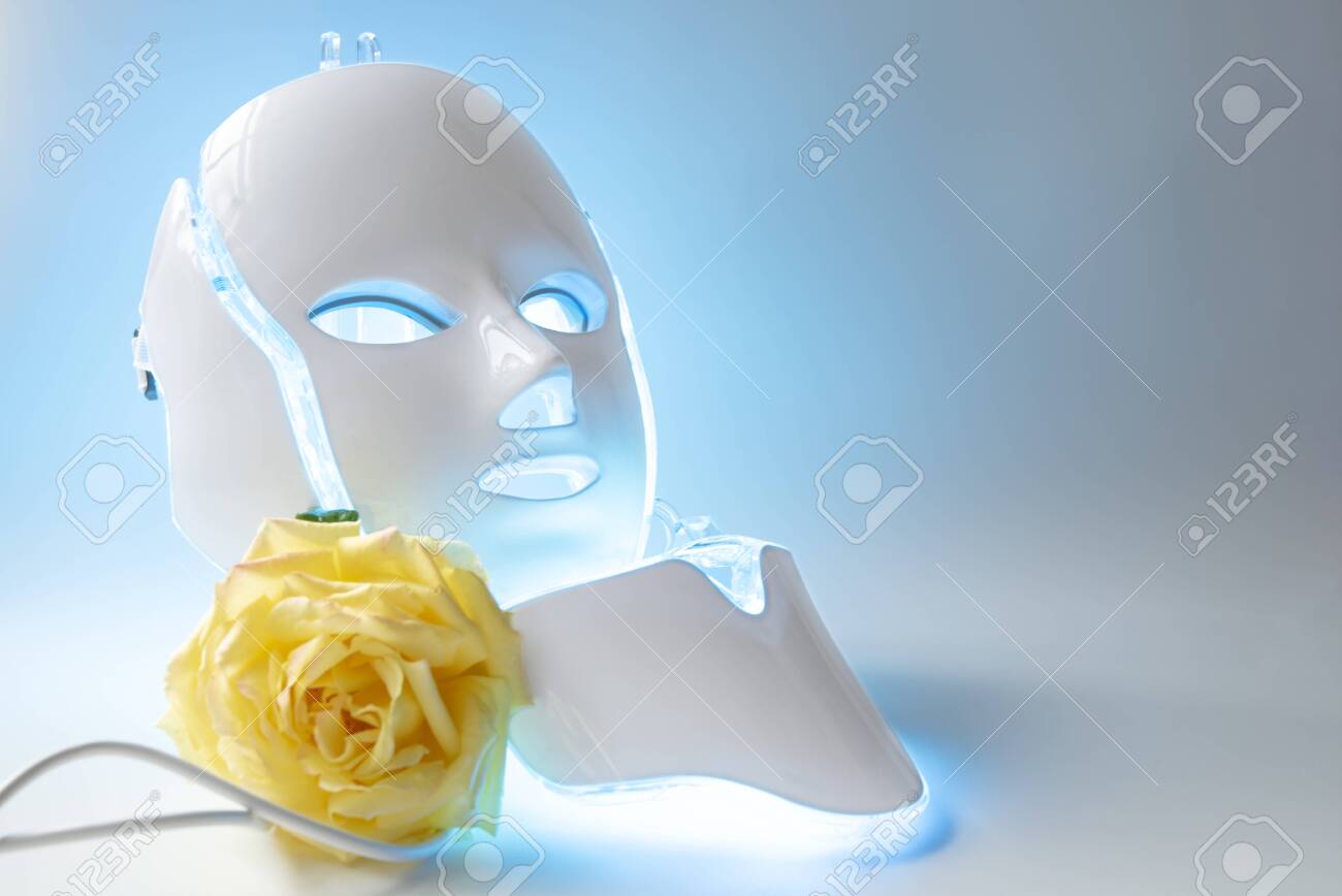 Download Color Therapy Mask Glowing Blue With Yellow Rose Stock Photo Picture And Royalty Free Image Image 132600150 PSD Mockup Templates