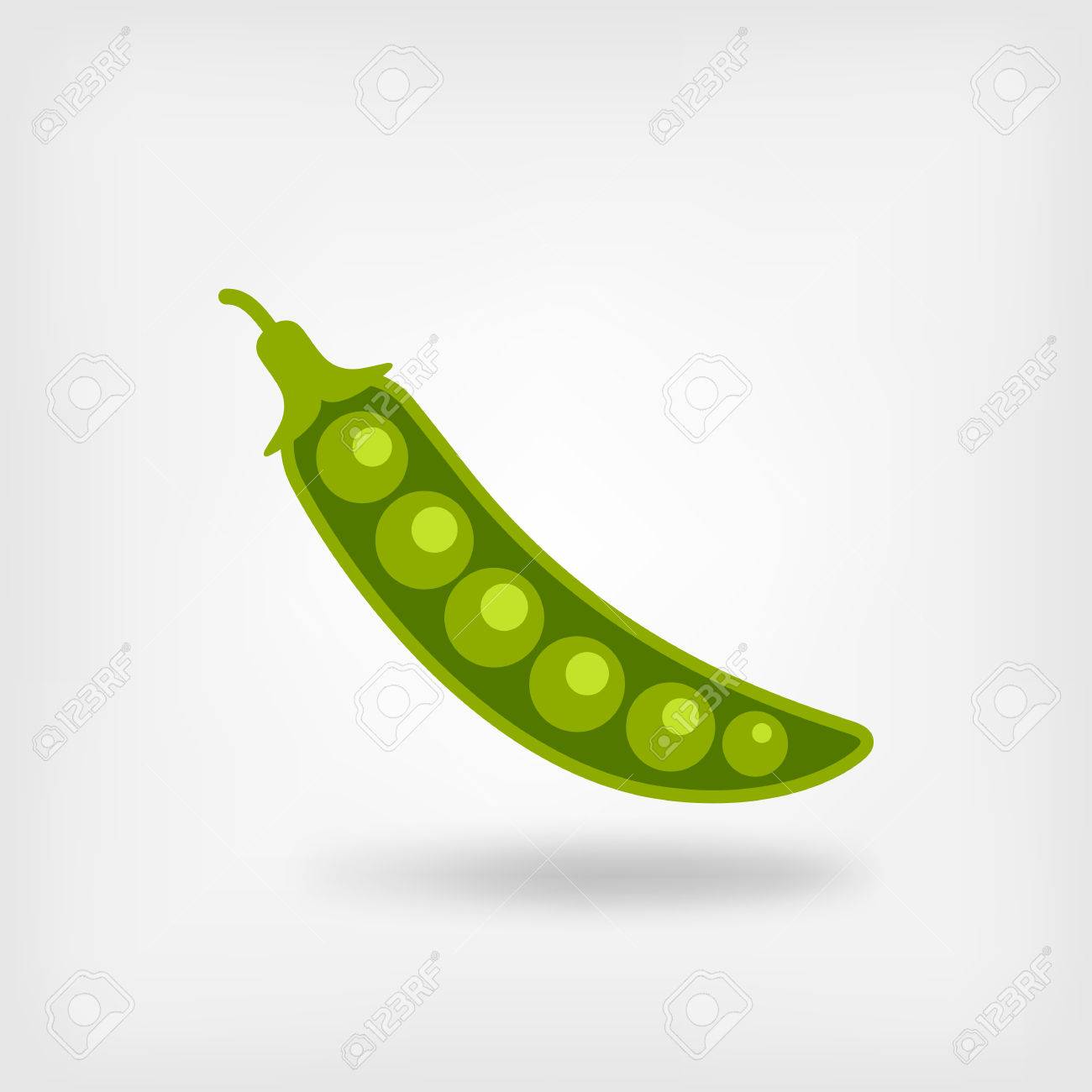 Green Pea Pod Vector Illustration Royalty Free Cliparts Vectors