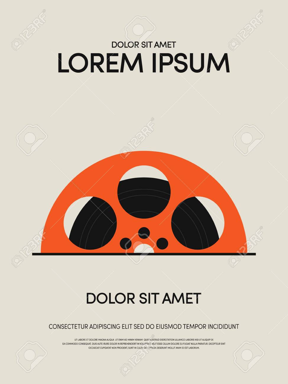 Movie And Film Modern Vintage Retro Poster Background Design Element Can Be Used For Template Wallpaper Backdrop Leaflet Royalty Free Cliparts Vectors And Stock Illustration Image