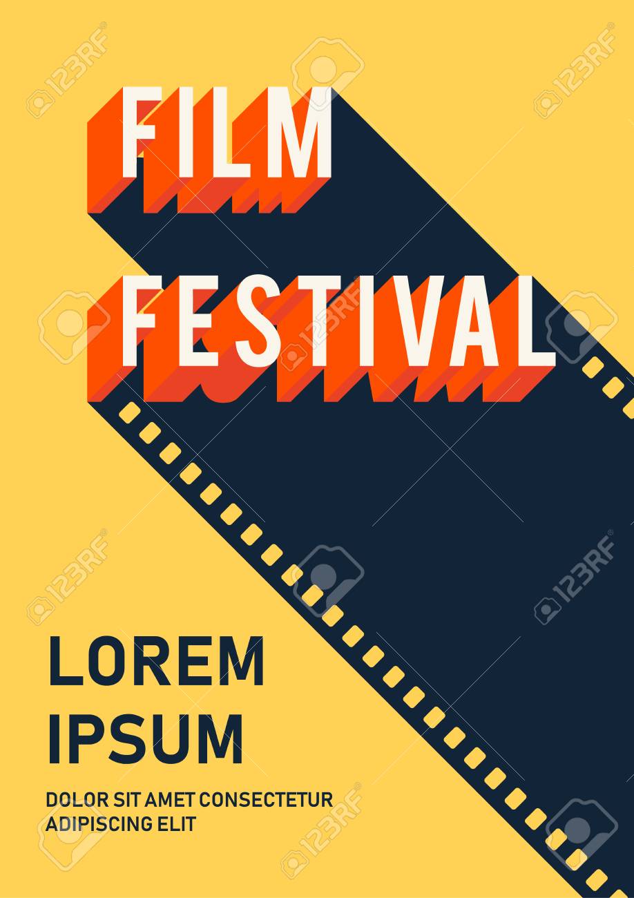 Movie And Film Poster Design Template Background Modern Vintage Retro  Style. Can Be Used For Backdrop, Banner, Brochure, Leaflet, Flyer,  Advertisement, Publication, Vector Illustration Royalty Free SVG, Cliparts,  Vectors, And Stock Illustration.