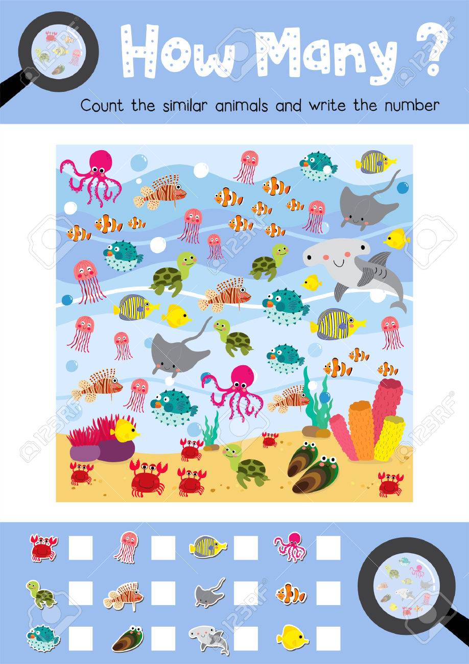 Counting Game Of Ocean Animals For Preschool Kids Activity Worksheet Layout In A4 Colorful Printable Version. Vector Illustration. Royalty Free SVG, Cliparts, Vectors, And Stock Illustration. Image 77914326. Counting Game Of Ocean Animals For Preschool Kids Activity Worksheet Layout In A4 Colorful Printable Version. Vector Illustration. Royalty Free SVG, Cliparts, Vectors, And Stock Illustration. Image 77914326.