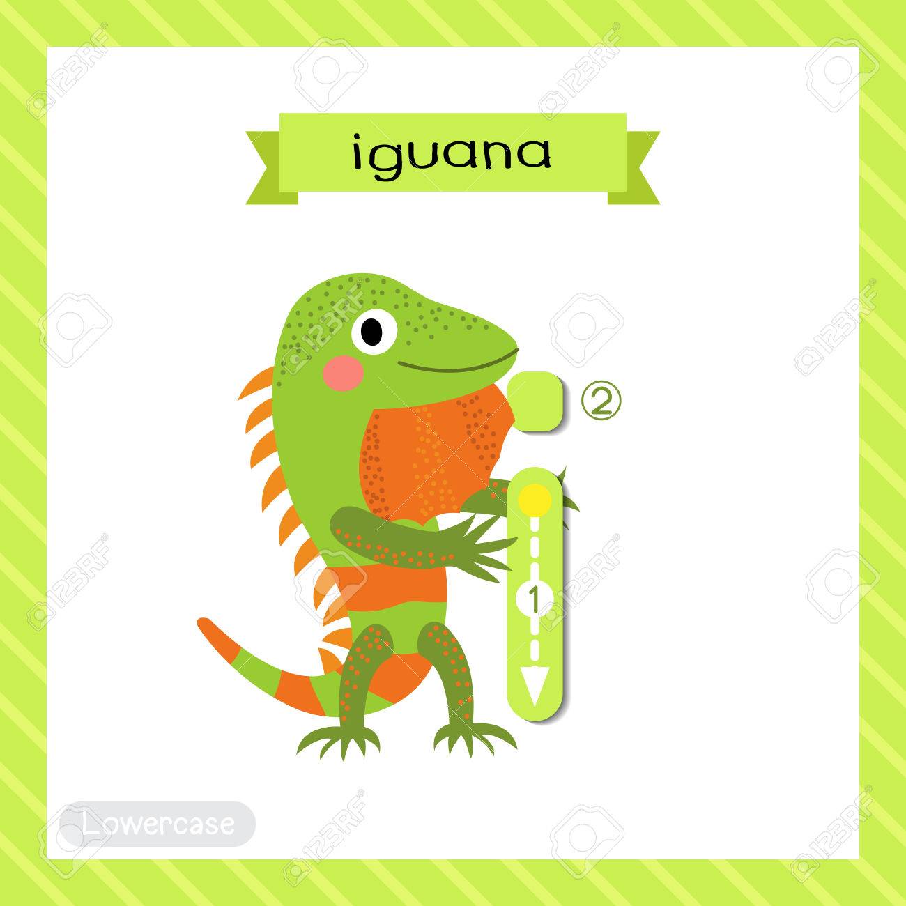 letter i lowercase cute children colorful zoo and animals abc animals letter i