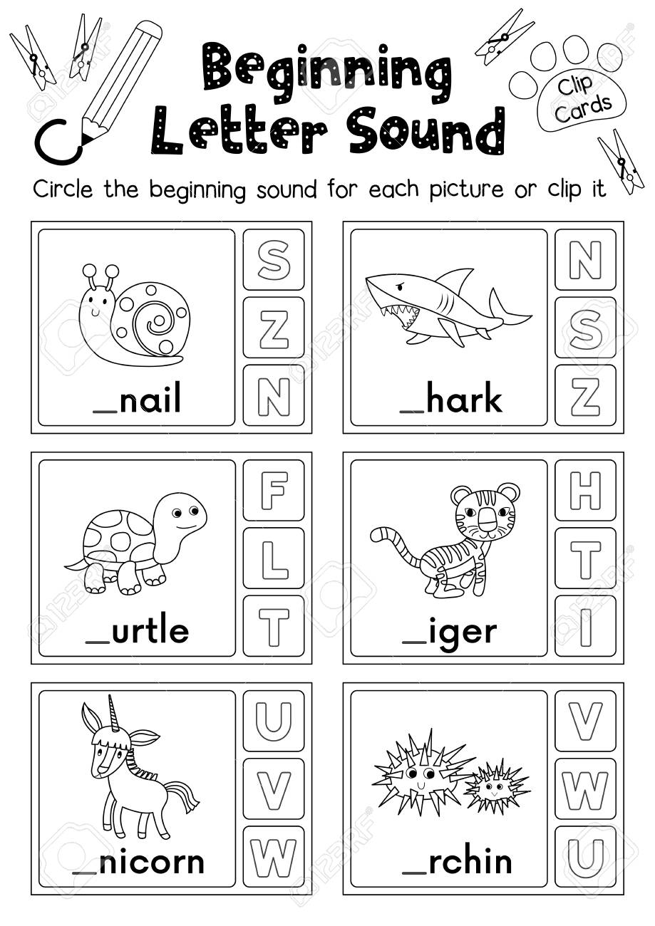 Clip Cards Matching Game Of Beginning Letter Sound S, T, U For Preschool Kids Activity Worksheet In Animals Theme Coloring Printable Version Layout In A4. Royalty Free SVG, Cliparts, Vectors, and Stock clip-cards-matching-game-of-beginning-letter-sound-s-t-u-for-preschool-kids-activity-worksheet-in-animals-theme-coloring-printable-version-layout-in-a4-royalty-free-svg-cliparts-vectors-and-stock
