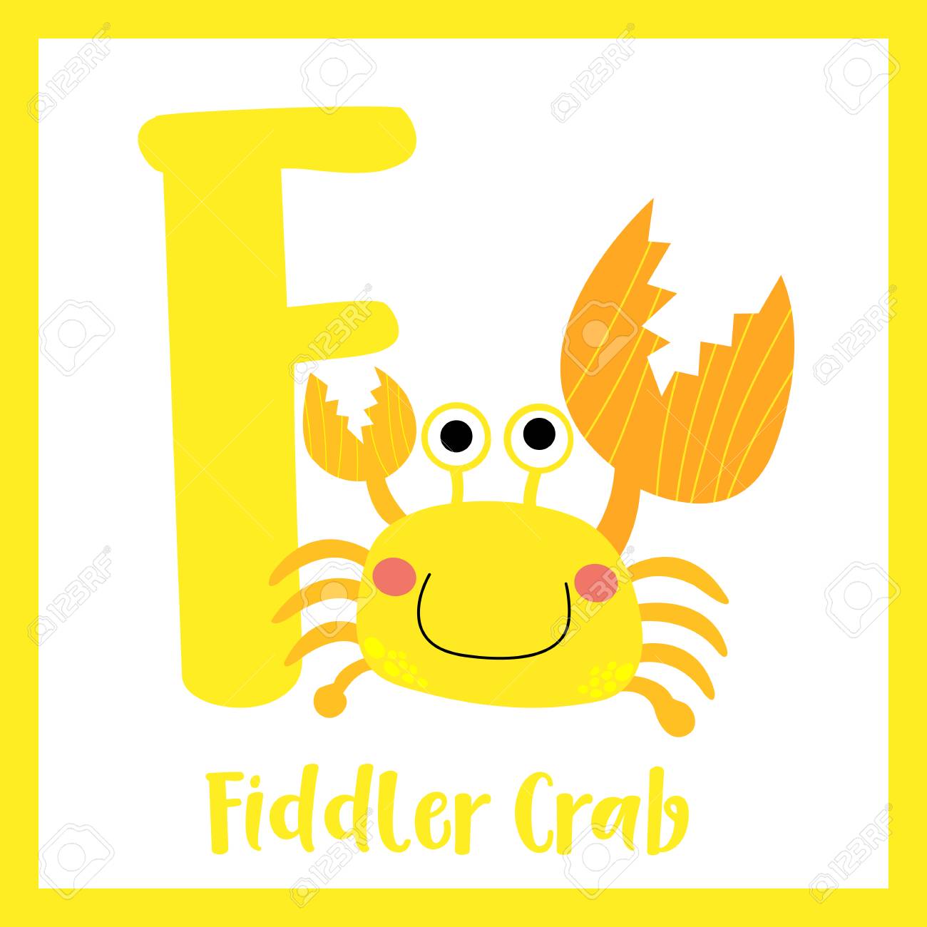cute children abc animal zoo alphabet f letter flashcard of fiddler letter flash card