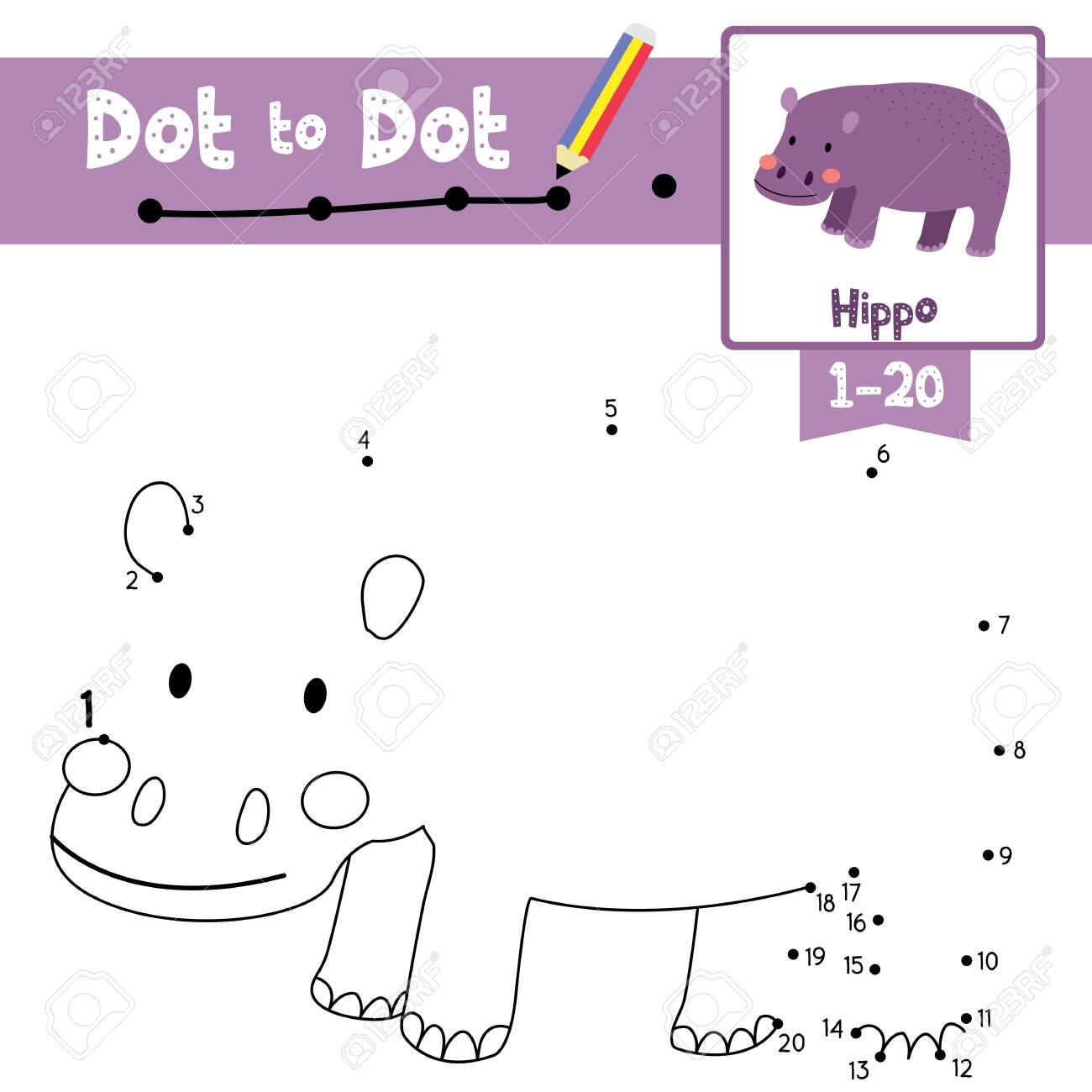 Dot To Dot Educational Game And Coloring Book Of Standing Hippopotamus Royalty Free Cliparts Vectors And Stock Illustration Image Dot To Dot Educational Game And Coloring Book Of Standing Hippopotamus Royalty Free Cliparts Vectors And Stock Illustration Image