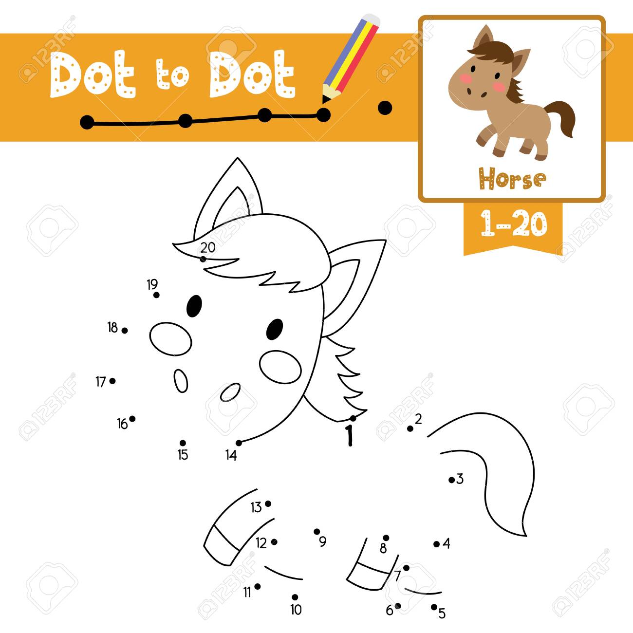 Dot To Dot Educational Game And Coloring Book Of Horse Animals Royalty Free Cliparts Vectors And Stock Illustration Image Dot To Dot Educational Game And Coloring Book Of Horse Animals Royalty Free Cliparts Vectors And Stock Illustration Image