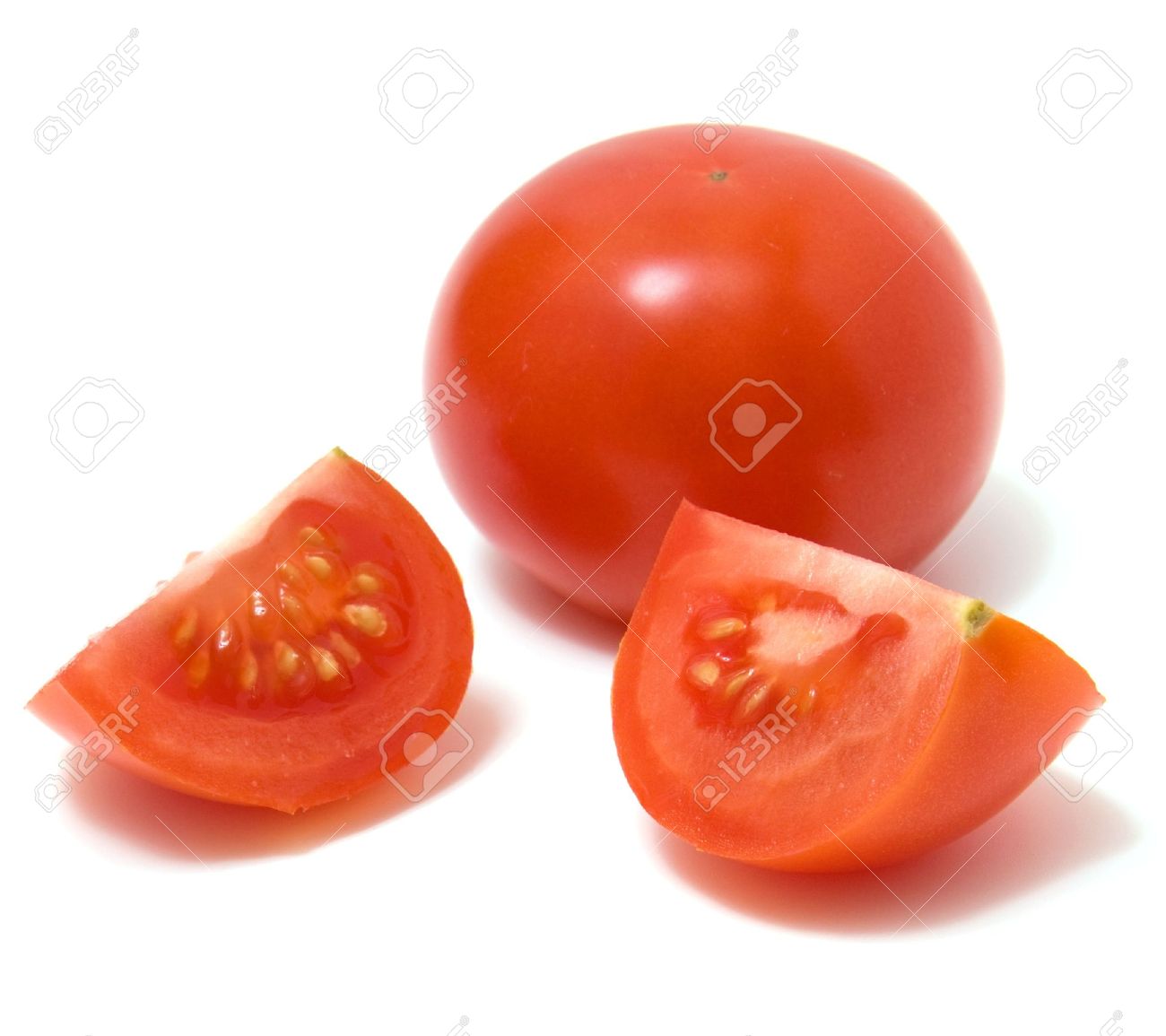 sliced tomato isolated on white background stock photo picture and