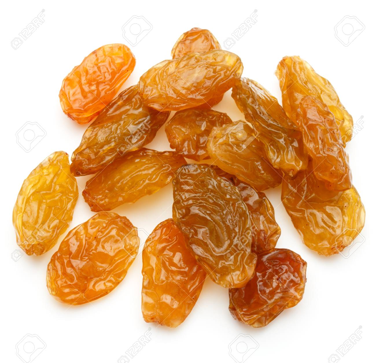 Yellow Sultanas Raisins Isolated On White Background Stock Photo Picture And Royalty Free Image Image