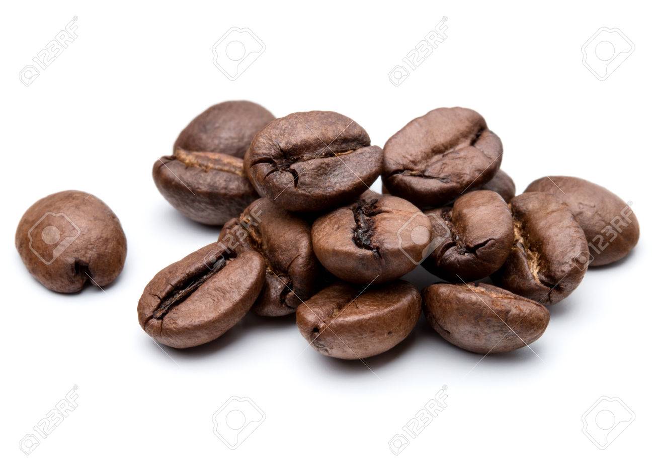 roasted coffee beans isolated in white background cutout - 41848980 roasted coffee beans isolated in white background cutout - 41848980
