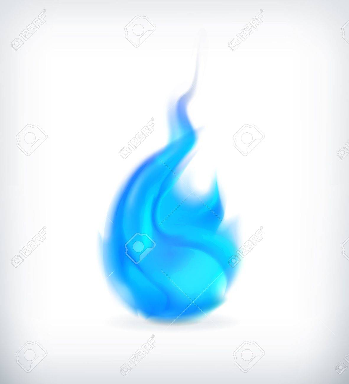 Blue Fire Vecteur Icone Clip Art Libres De Droits Vecteurs Et Illustration Image
