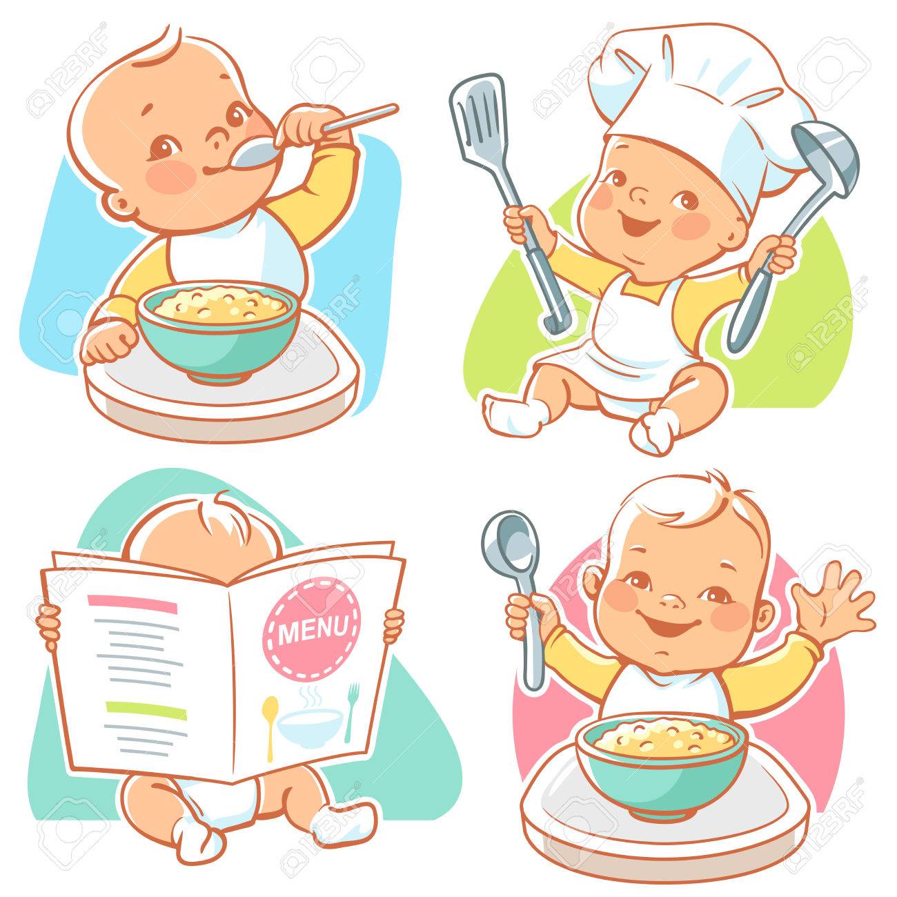 Petit Dejeuner Bebe Clip Art Libres De Droits Vecteurs Et Illustration Image