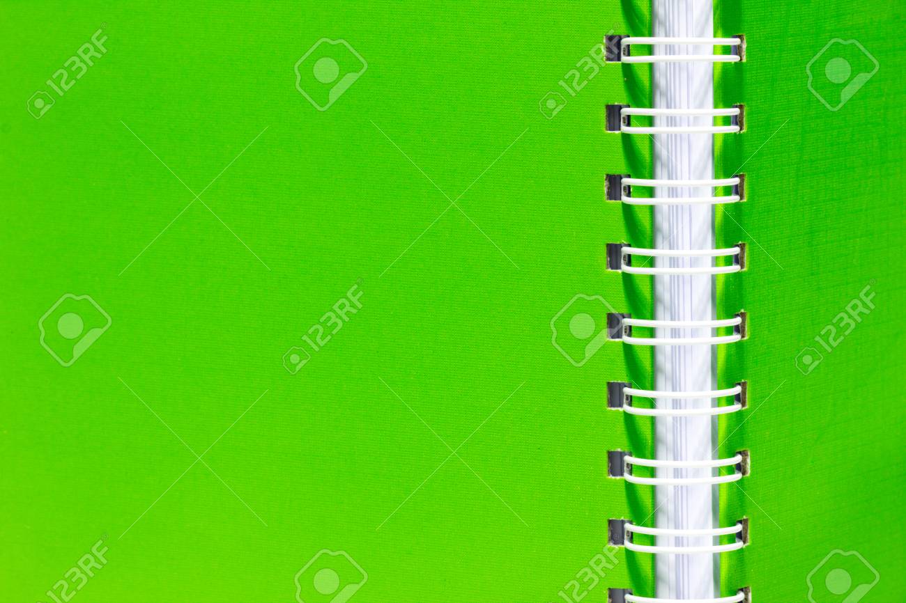 stack of ring binder book or notebook vertical green stock photo