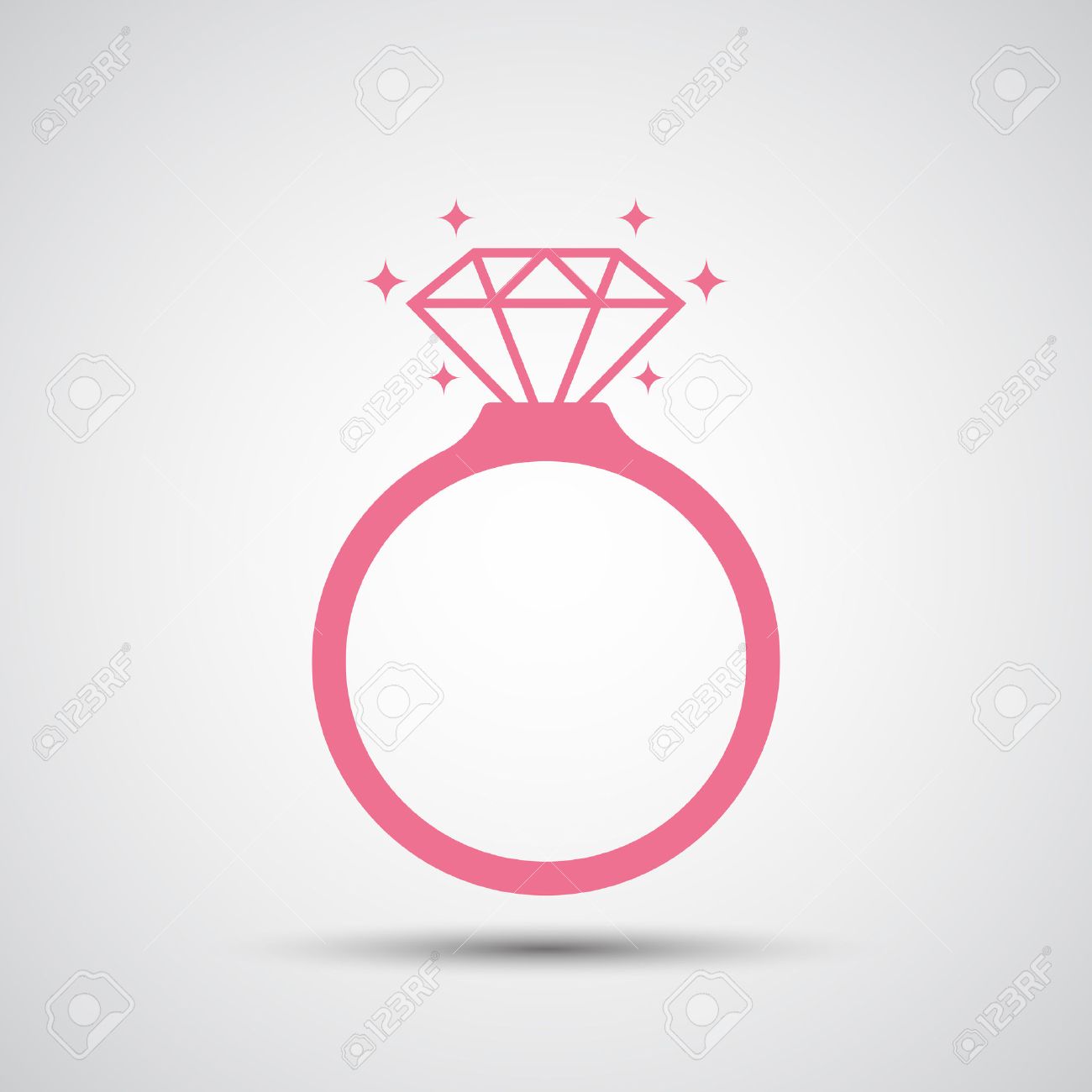 ダイヤモンド婚約指輪アイコン ベクトル のイラスト素材 ベクタ Image