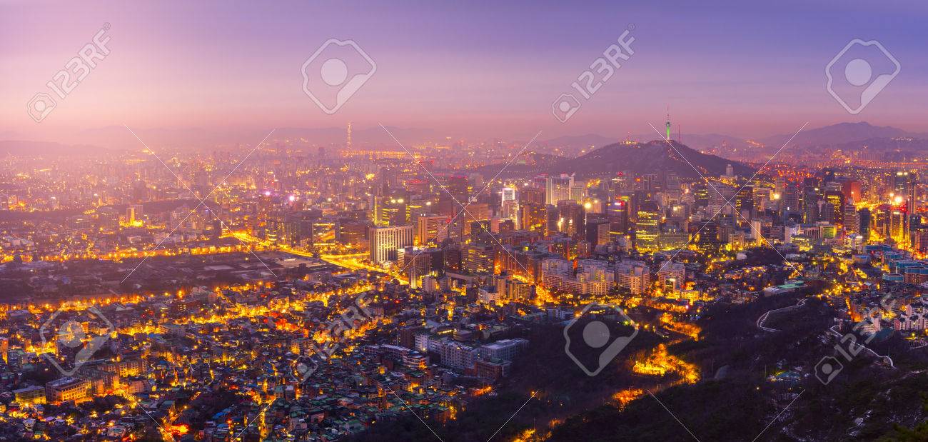 ソウルの街のスカイライン 韓国の最高の景色の日の出 の写真素材 画像素材 Image ソウルの街のスカイライン 韓国の最高の景色の日の出 の写真素材 画像素材 Image