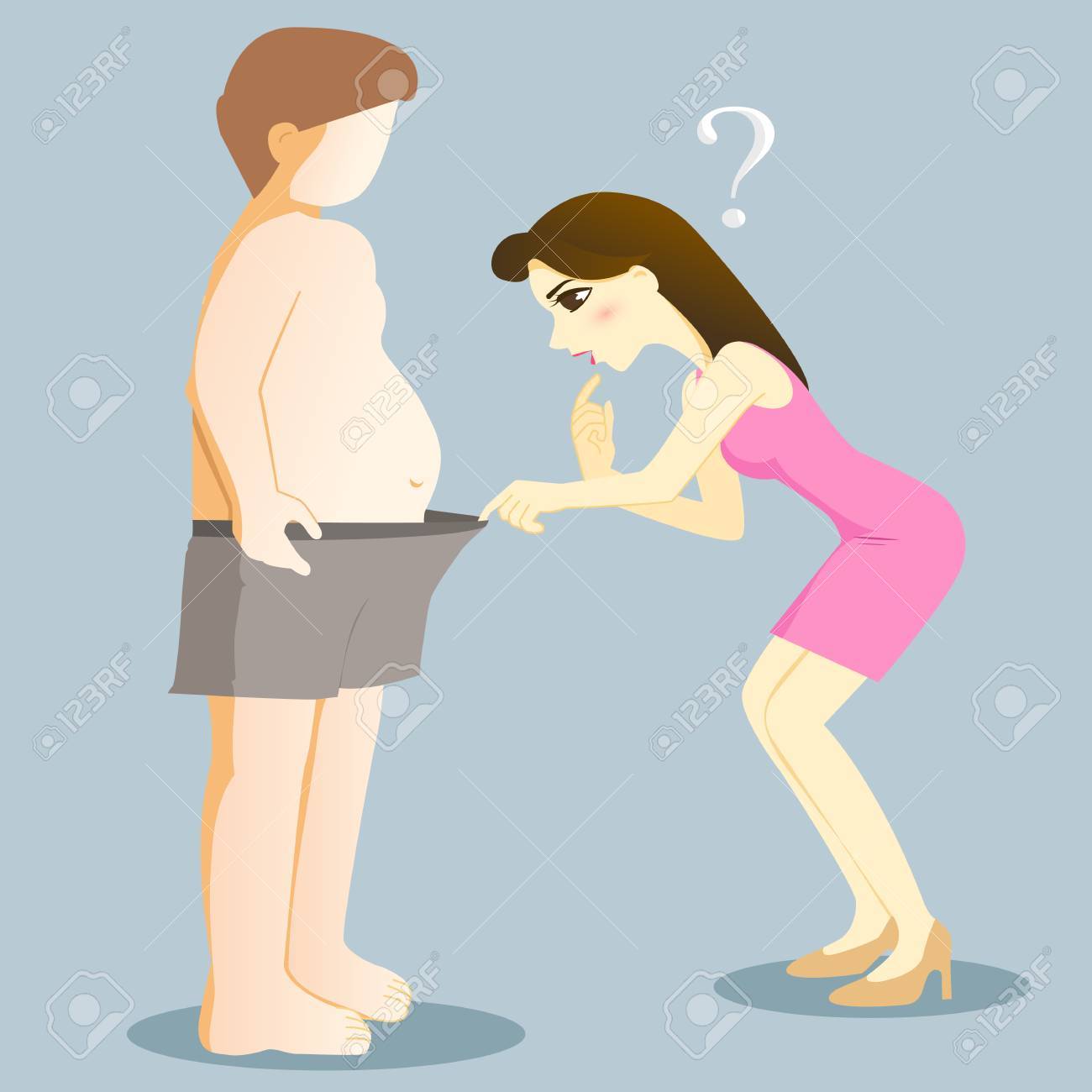 夫のペニスを握る妻 
