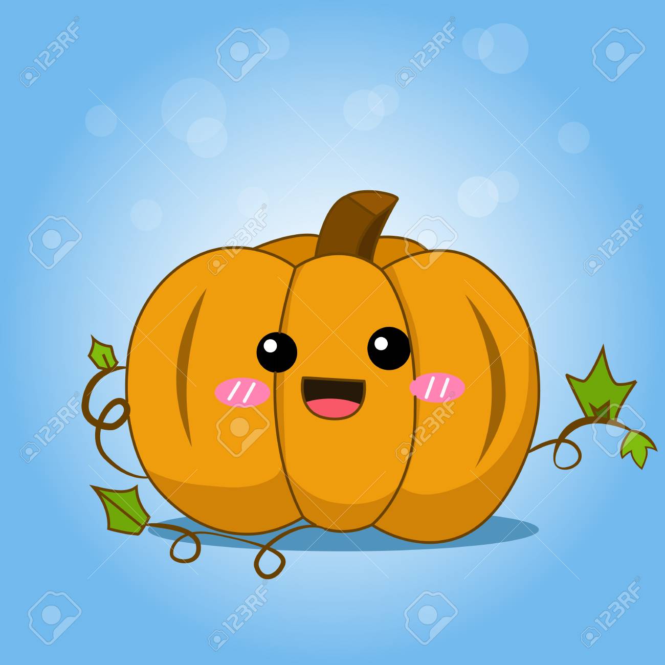 Cute Halloween Pumpkin with splash, Season greeting poster - 85639890