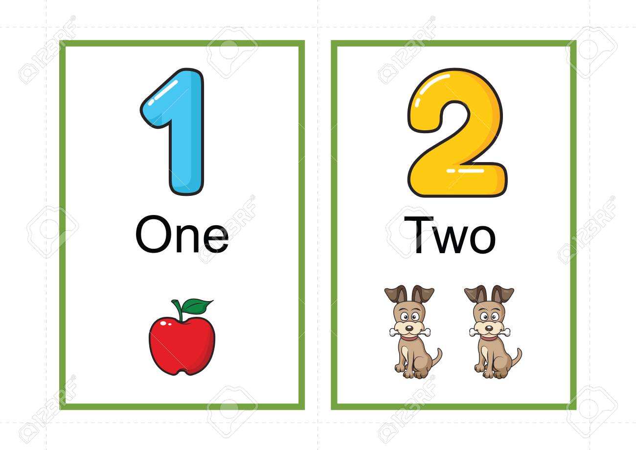printable number flashcards for teaching number, flashcards number, a4 with dotted line cut - 127189859 printable number flashcards for teaching number, flashcards number, a4 with dotted line cut - 127189859