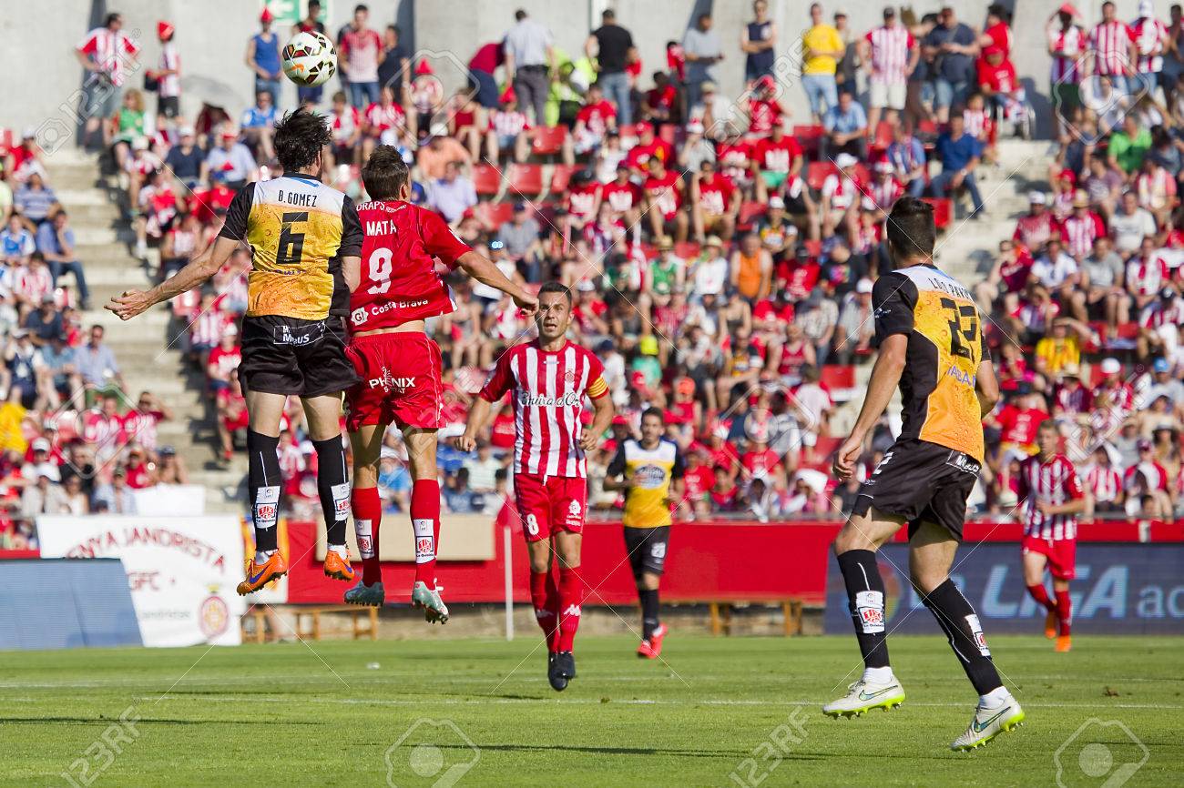 Some Players In Action At The Spanish Second Division League