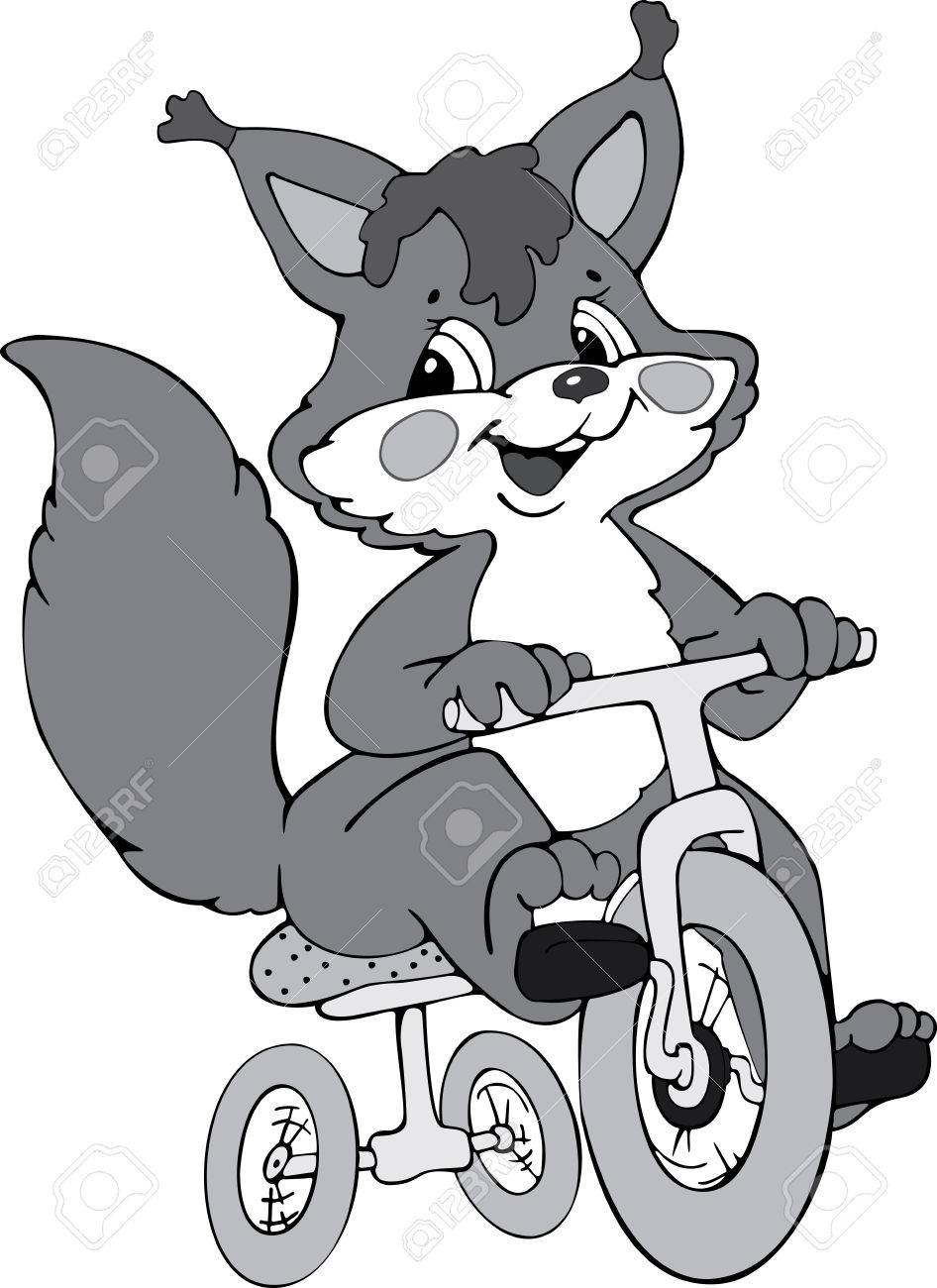自転車でリスのイラストのイラスト素材 ベクタ Image 自転車でリスのイラストのイラスト素材 ベクタ Image